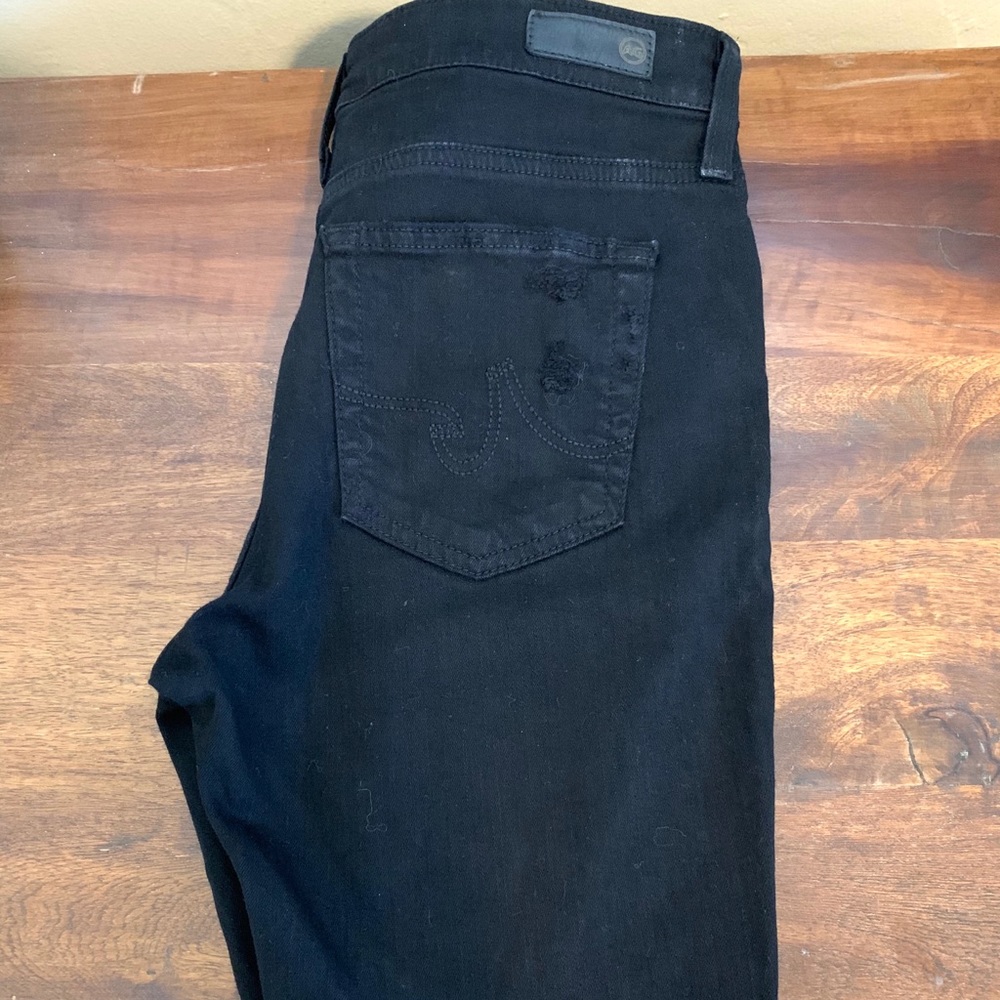 Black AG High Rise Skinny Jeans